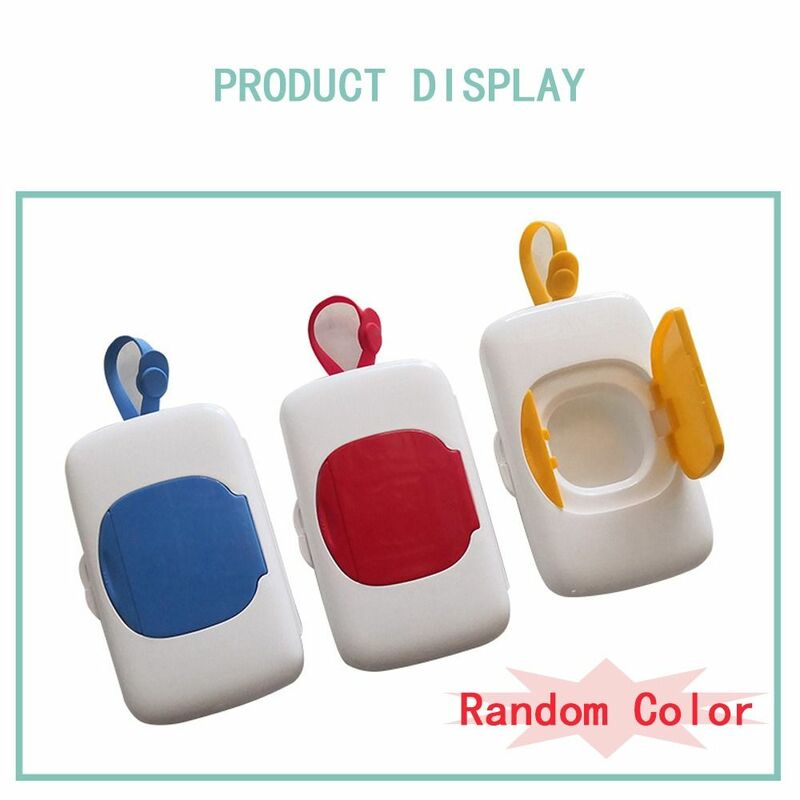 Plastic Baby Travel Wipe Case Child Wet Wipes Box Changing Dispenser Storage Holder Tissue Boxes Random Color