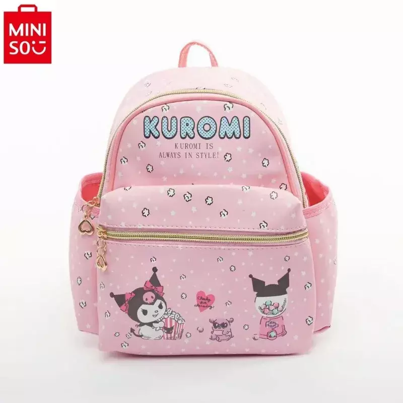 MINISO Hello Kitty-mochila versátil de PU de alta calidad para mujer, mochila de almacenamiento de gran capacidad dulce y fresca