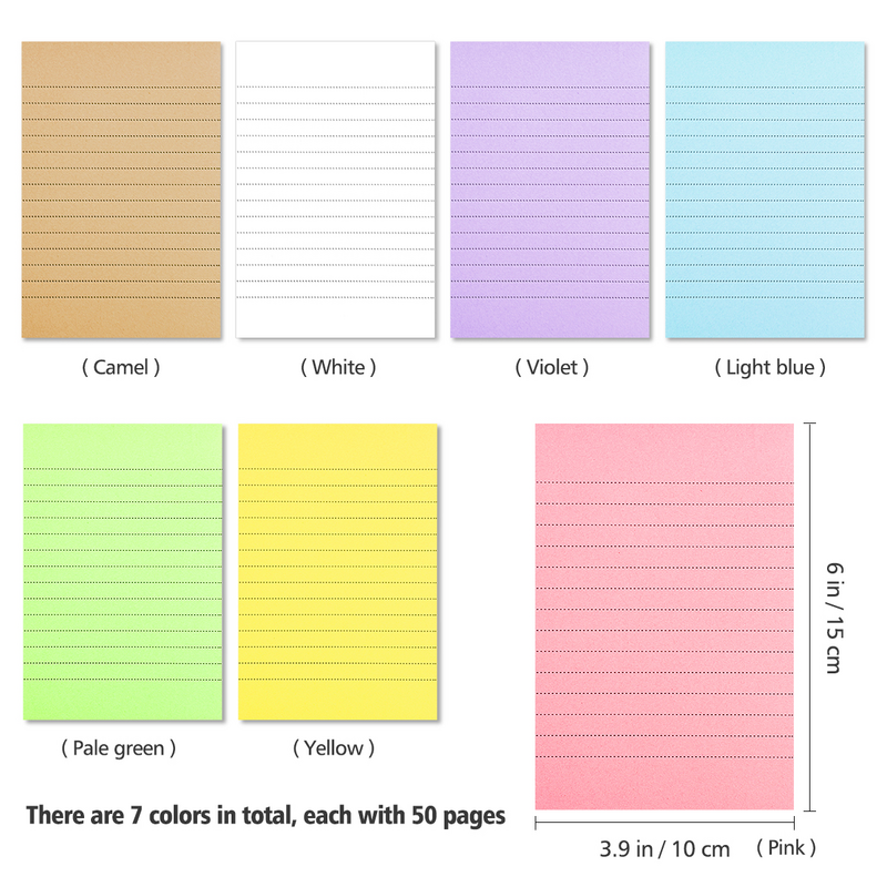 Самоклеящиеся блокноты, бумажные блокноты карамельных цветов, блокноты для записей с перекрестными полосками