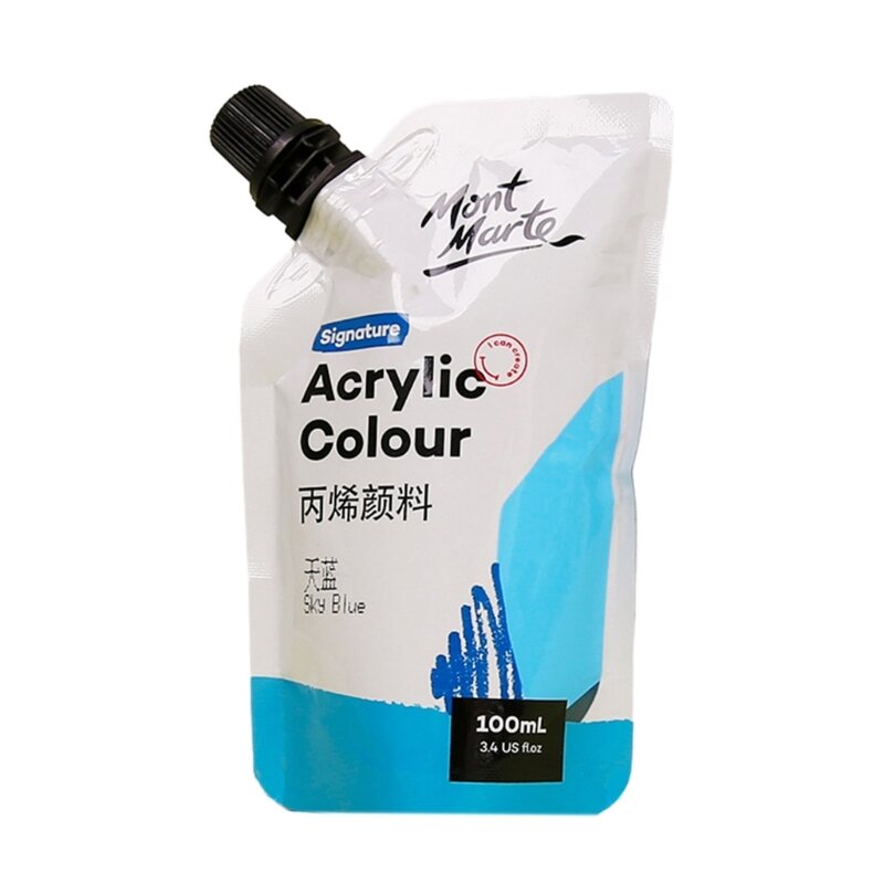 Acrylverf, rijk pigment, niet-vervagende, niet-giftige eenkleurige verf voor schilders