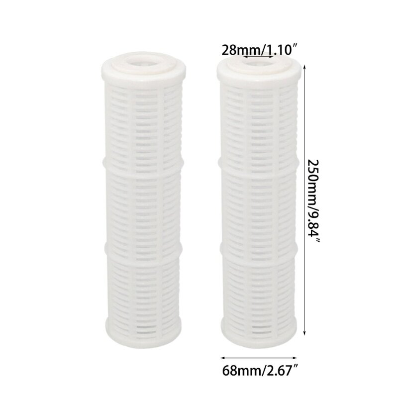 2PCS Zuverlässige 10 "Wasser Filter Vorfilter Universal Filter Wasser Filter Haushalts Filter Elemente Nylon Kunststoff Material