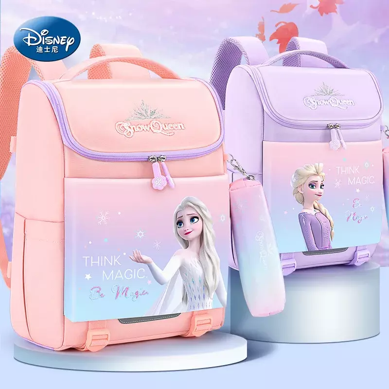 حقيبة مدرسية للطلاب من Disney Princess Elsa ، حقيبة ظهر ذات سعة كبيرة ، حقيبة ظهر للرجال والنساء ، جديدة