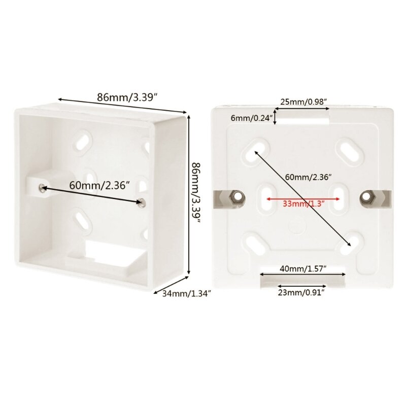 Y1UB ПВХ кабельная коробка термостат коробка регулятор температуры для корпуса 60 мм монтажное отверстие для промышленного дома