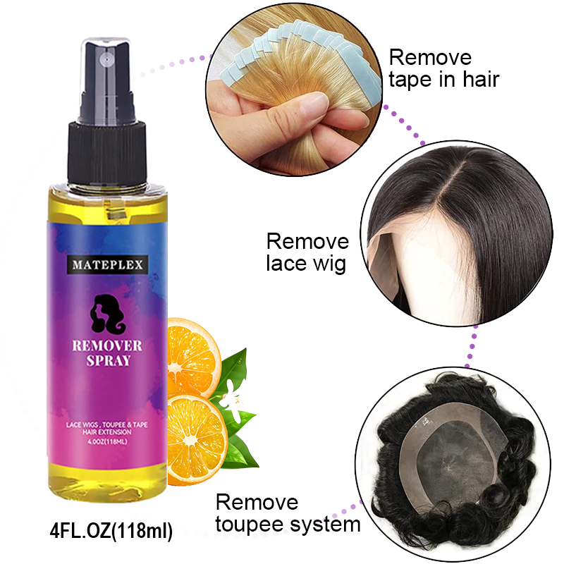 Wig Glue Remover for Front Lace Wig Tape in Extension Remover Fast Acting Remover Spray for Toupee Hairpiece Hair Glue Remover