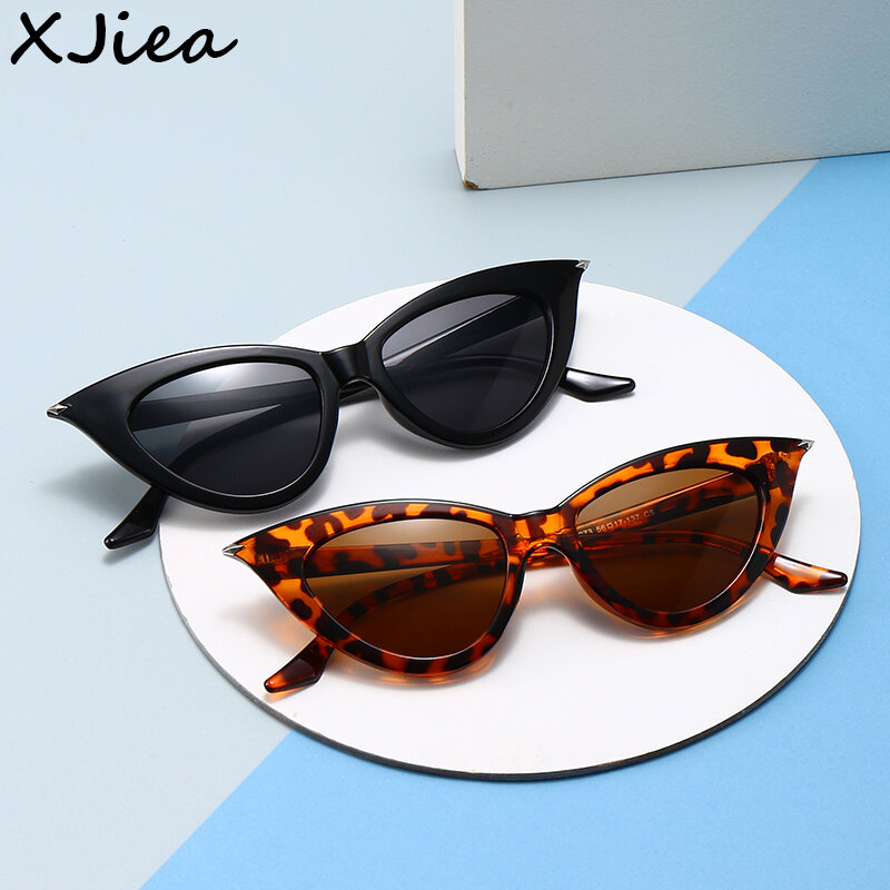 XJiea 2022 Klassische Cat Eye Frauen Sonnenbrille Mode Retro Sonnenbrille Leichte Shades für Weibliche Freizeit Stil