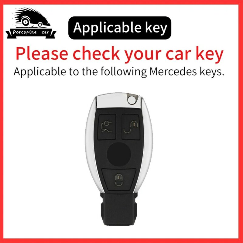حافظة مفاتيح سيارة من مادة البولي يوريثان ذات حواف ذهبية لهواتف Mercedes A C E S G Class GLA CLA GLK GLC W204 W463 W176 W251 W205 AMG