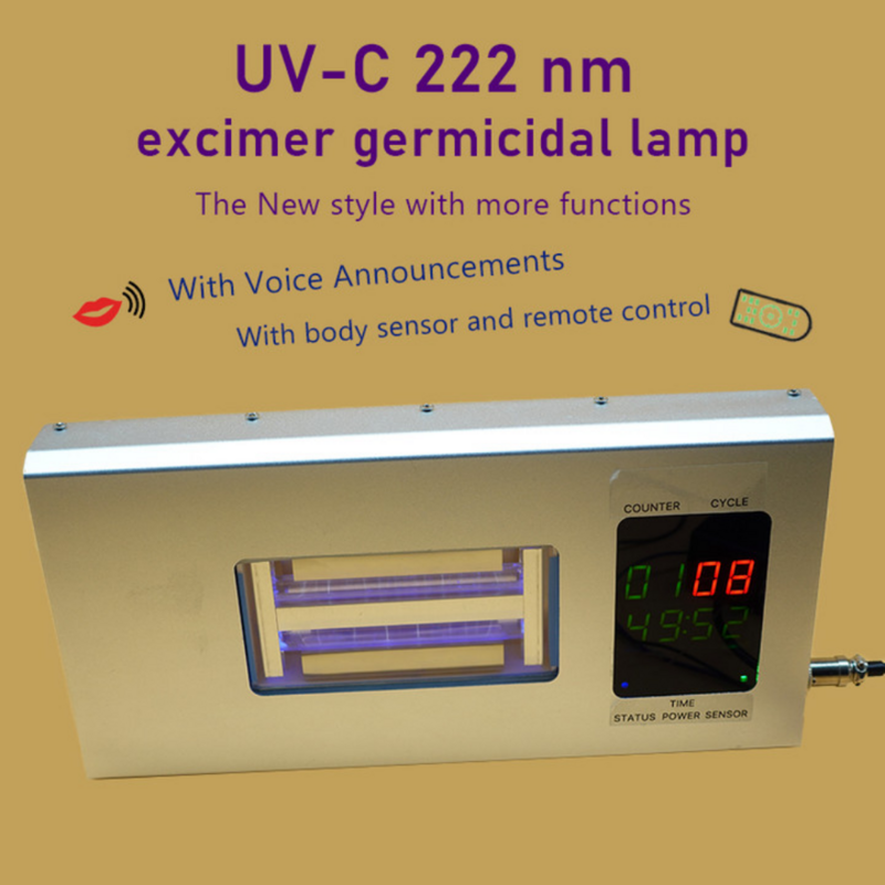 Hot Koop 20W 222nm Ver Uvc Excimer Sterilisatie Desinfectie Lamp Smart Intelligente Bacteriële Doden Apparaat