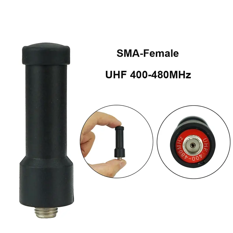 Miniantena suave Universal UHF, 400-480MHz, sma-hembra, para Walkie Talkie Baofeng, UV5R, BF, 888S, UV82, Kenwood, TK 360