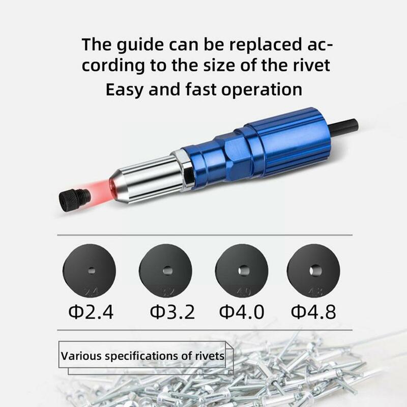 Electric Rivet Nut Gun Riveting Tool Cordless Riveting Auto Insert Nail Multifunction tool Gun Adaptor Drill Rivet nut V8N7