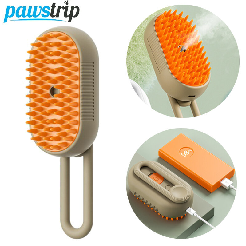 3 In 1 Cat Steam Brush Electric Cat Comb Pet Massage Comb for Cats Spray Water Cat Bath Brushes Pet Grooming Supplies