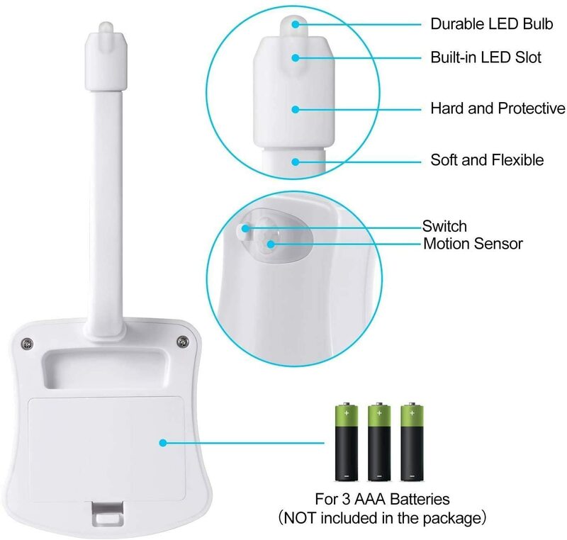 Night Light Smart PIR เซ็นเซอร์ตรวจจับการเคลื่อนไหวฝาชักโครก8สีกันน้ำห้องน้ำโคมไฟ LED WC ห้องน้ำ Light