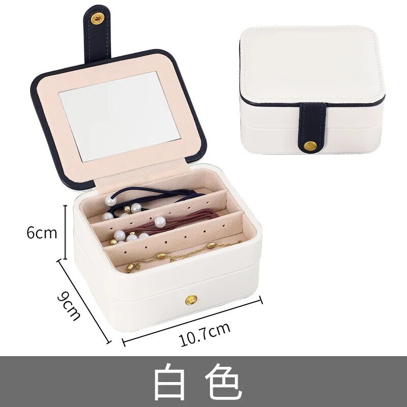 Travel Organizer Jewelry Box Multi Layer Portable Travel Jewelry Storage Box Earring Jewelry Storage Box Makeup Bag