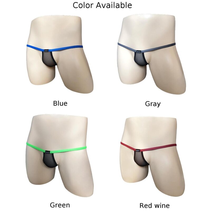 Sexy Mens Low-Rise Briefs Printed Ultra Thin Underwear Bulge Pouch Knickers Underpants Ice Silk Panties Sissy Gay Erotic Lingeri
