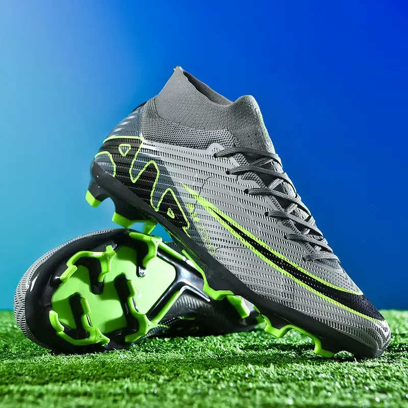 Sapatilhas masculinas para treinamento de grama, grampos de futsal, antiderrapantes leves, de qualidade superior, sapatos de futebol ao ar livre, novos