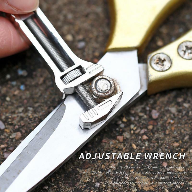 Mini Wrench Pocket Portable Multitool Spanner Tools For Outdoor Camping Compact Titanium Multifunctional Tool Wrench