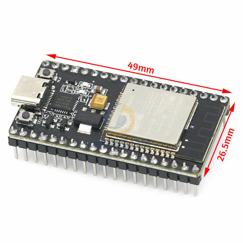 Placa de desarrollo tipo C para Arduino, microcontrolador con Bluetooth, WiFi de doble núcleo, 38 Pines, ESP32S, ESP32, ESP-WROOM-32, CP2102, 2,4 GHz