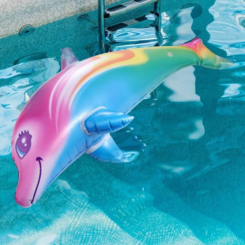 Classic Toys Colorful Inflatable Dolphin Multicolored PVC Material Inflatable Dolphin Toy Unique PVC PVC Dolphin Toys