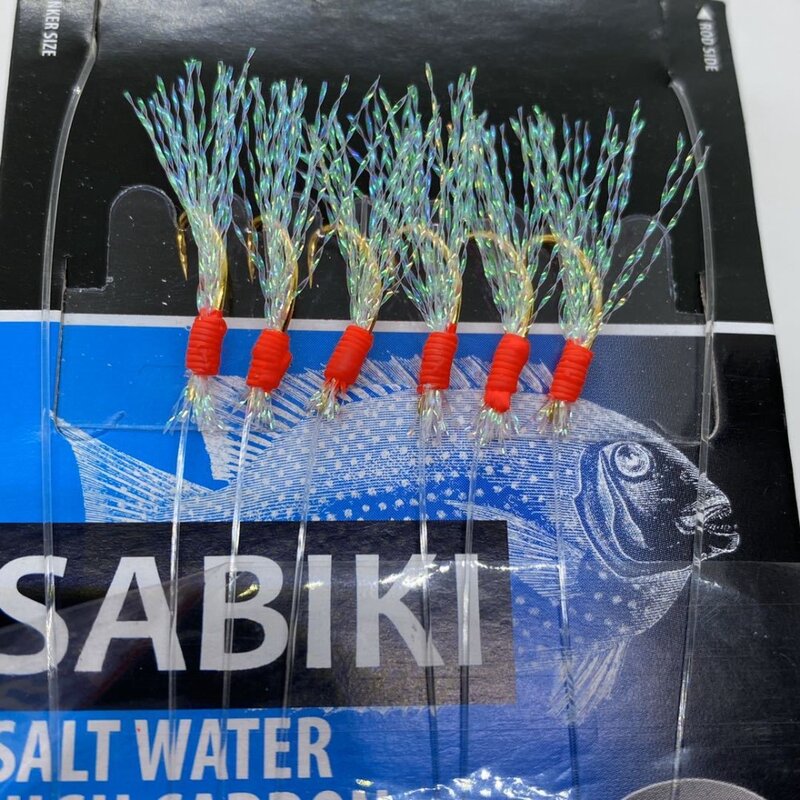 Sabiki-طُعم صيد للمياه المالحة ، مجموعة واحدة من 5 أجزاء ، طعم مضيء لصيد الأسماك في البحر