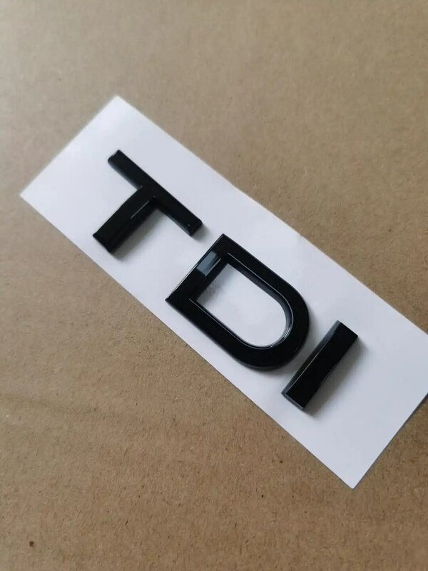 1X stiker Emblem belakang mobil ABS TDI hitam matte mengkilap krom untuk Audi A1 A3 A4 A5 A6 A6L A7 A8 S3 S6 Q3 Q5 Q7 TT S RS