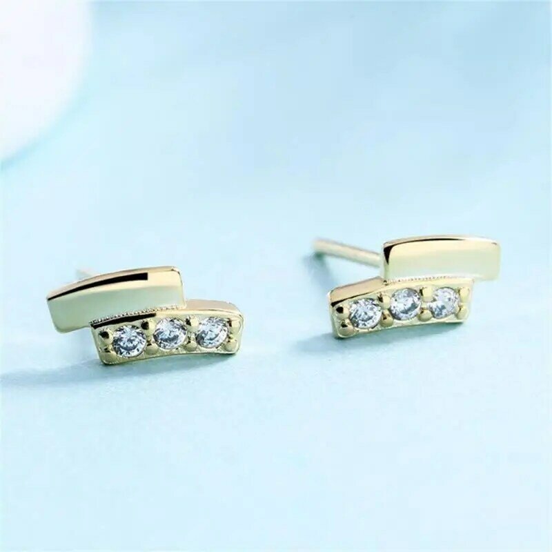Zircon Earrings Comfortable To Wear Fashionable Hypoallergenic Stud Earrings Elegant Fashion Fashion Stud Earrings Sparkling