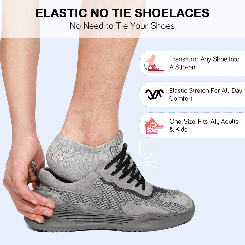 2 Paar elastische spitzen freie Kinder schnürsenkel für Schuhe Turnschuhe Kinder Stoff Erwachsene Stiefel