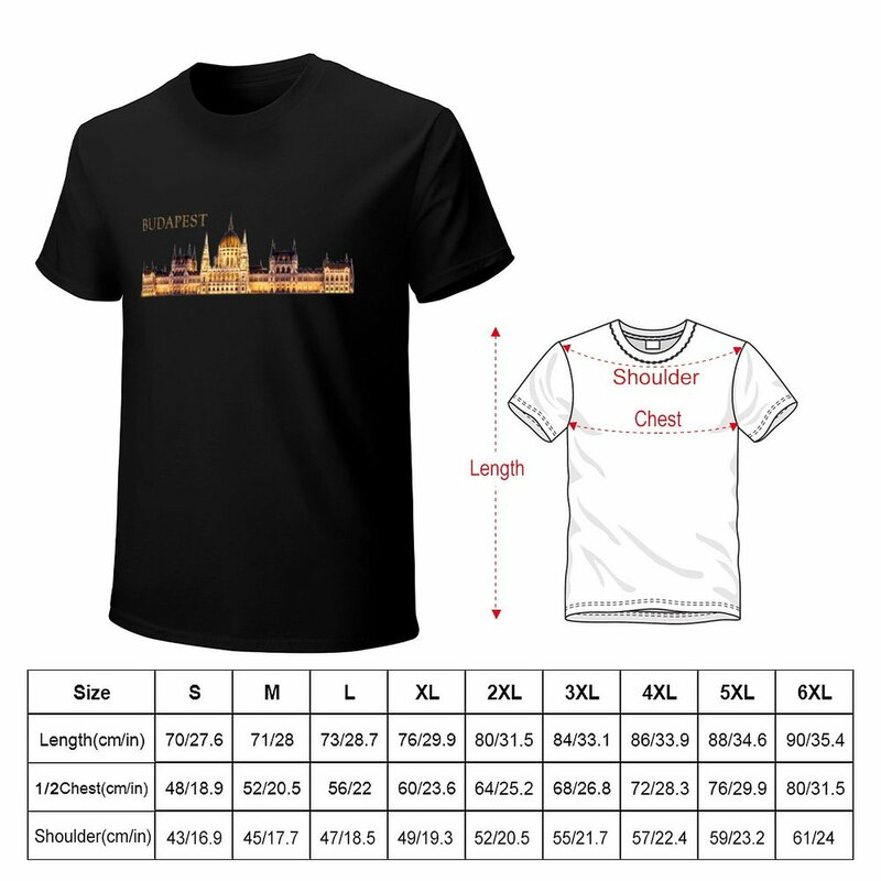 T-shirt Souvenir da viaggio Budapest vintage customs progetta le tue magliette vuote personalizzate per uomo graphic
