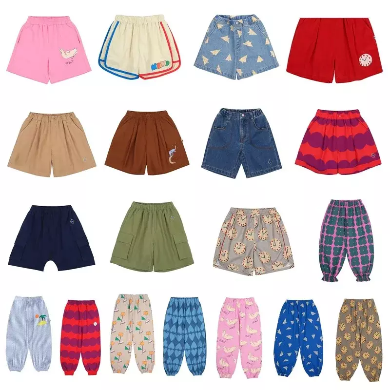 Pantalones cortos de verano para niños, parte inferior de JM, a prueba de mosquitos, informales, con dibujos animados, novedad de 2024