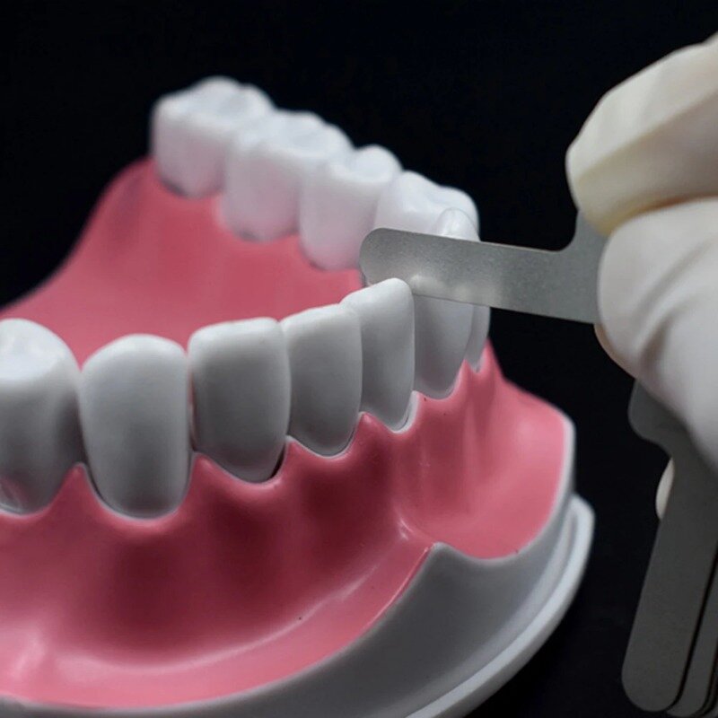 Regla de medición interpróximo Dental, herramienta de ortodoncia de acero inoxidable, sistema de IPR alternativo, 7 unidades por juego