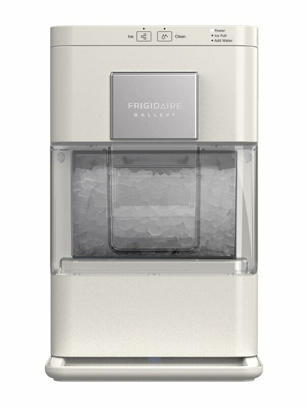 Frigidaire Gallery เคาน์เตอร์ EFIC255เครื่องทำน้ำแข็งก้อนที่เคี้ยวได้, 44lbs ต่อวัน, ทำความสะอาดตัวเองอัตโนมัติ, เจน2.0, ครีม