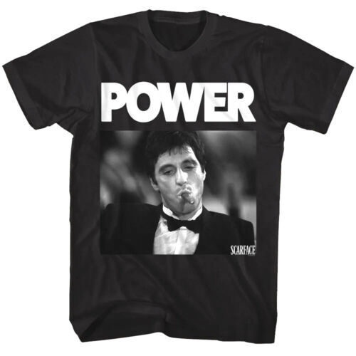 Scarface-Camiseta masculina, Al Pacino, Grandes planos, Bad Guy, Poder, Filme icônico, Poses Mercha