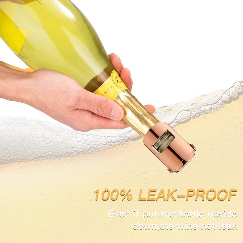 1PCS Stainless Steel Champagne Stopper Quality Vacuum Sealed Leak-Proof Wine Bottle Stopper Plug Sealer Sealing Bottle Cap