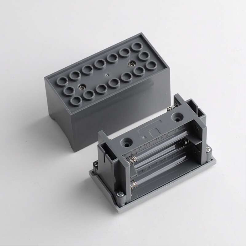 Caja de batería AAA para Motor, Kit de funciones de alimentación, Compatible con legoeds, pieza técnica, 2 piezas, MOC, 10247, 10257, 10261 M, 8883