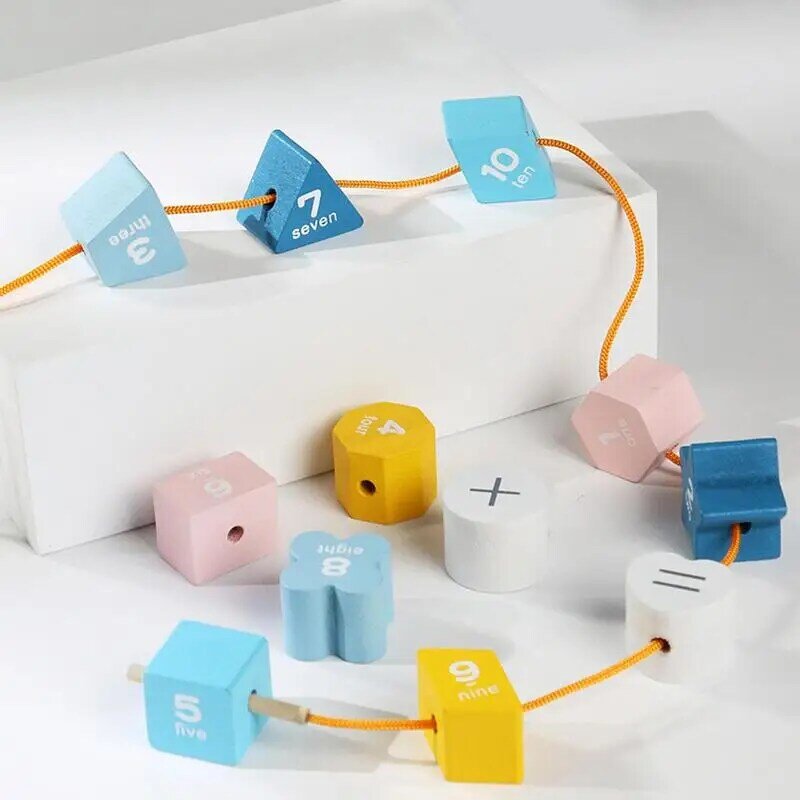 伸縮性のあるロープを備えた木製のソーターブロック,早期教育学習用のカラフルな感覚ビルディングブロック,子供向けのソートゲーム