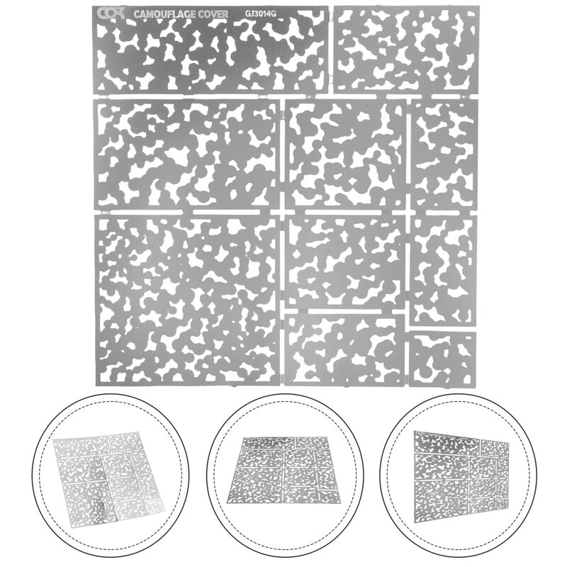 Kamuflase stensil cat semprot dapat digunakan kembali stensil logam kamuflase Template