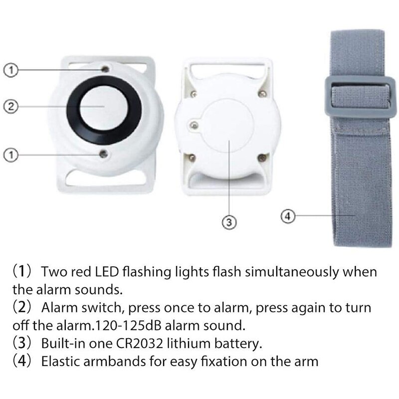 Hot-Personal Alarms For Women, Wearable On The Arm, Personal Safety Alarms With LED Light For Women,Runners,Kids,Elderly,Etc