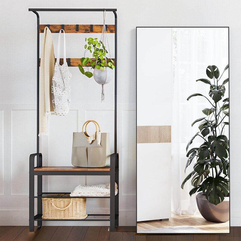 CONGUILIAO 65" × 24" Full Length , Standing Rectangle Mirror, Large Floor Mirror, Full Body Mirror, Standing Hanging
