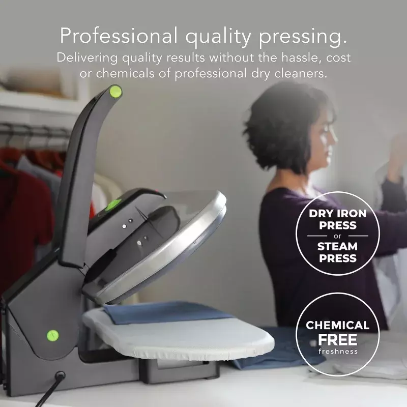 Steamfast SF-680 Digital Steam Press with Multiple Fabric Settings and Steam Burst Function,Stainless/Black, Stand