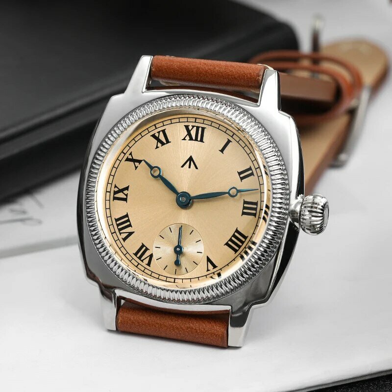 Militado นาฬิกาควอทซ์ VD78 ML03 100เมตรกันน้ำนาฬิกานักดำน้ำสแตนเลสตัวเรือนสี่เหลี่ยมนาฬิกาข้อมือย้อนยุคไพลินโดม
