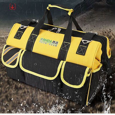 Electrician Tool Kit Canvas Multifunctional Maintenance Installation Woodworking Hardware Large Portable Construction Site Bag
