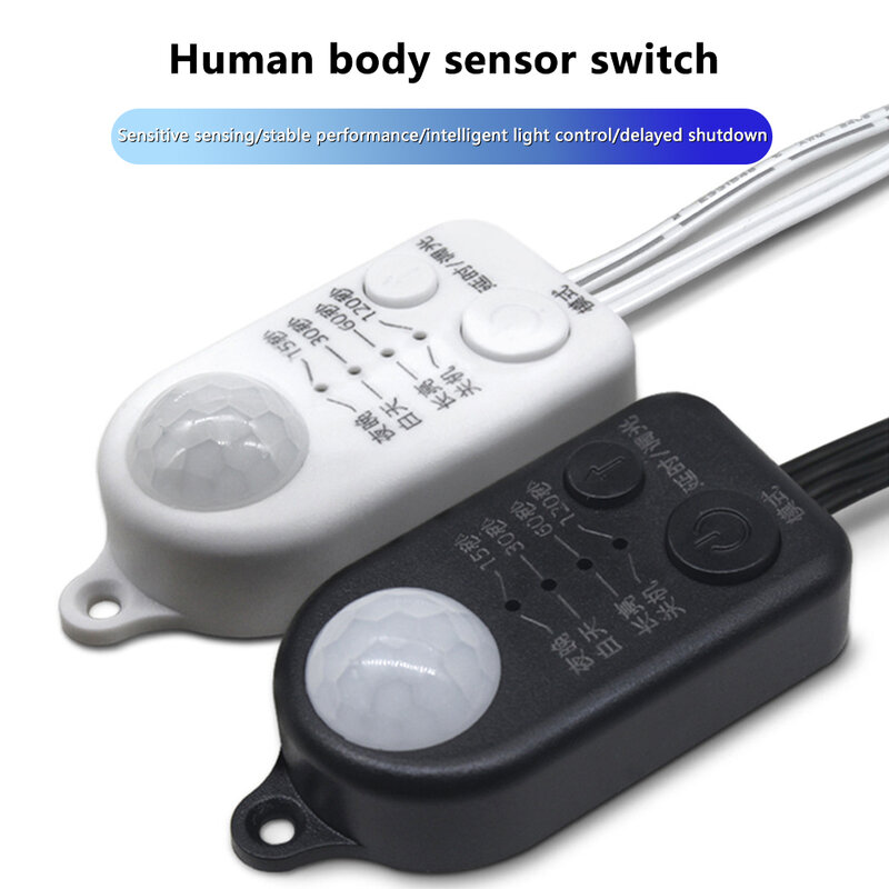 Interruptor do sensor de movimento PIR para tira de luz LED, corpo humano, infravermelho, USB, DC 5V-24V