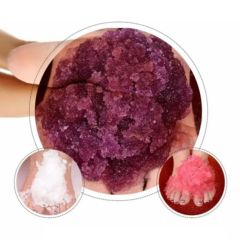 60g Rose Bubble Bath Powder pediluvio Crystal Mud Body Scruber cura della pelle esfoliazione SPA Bath Salt Foot