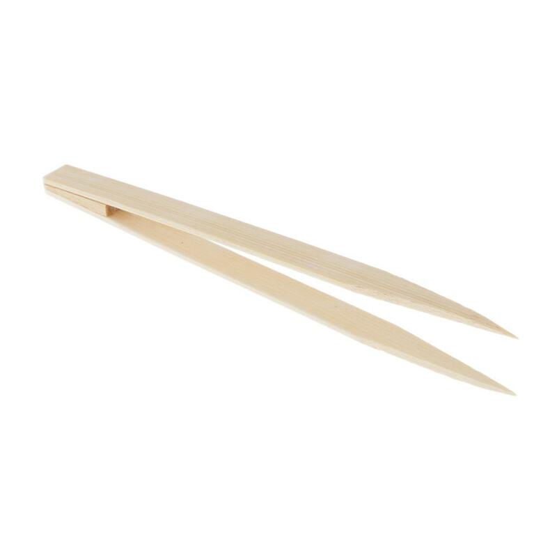Pinça de Bambu Natural, Pinça de Fazer Jóias, Beading Escolher Ferramentas, 15cm, Pacote 2-4