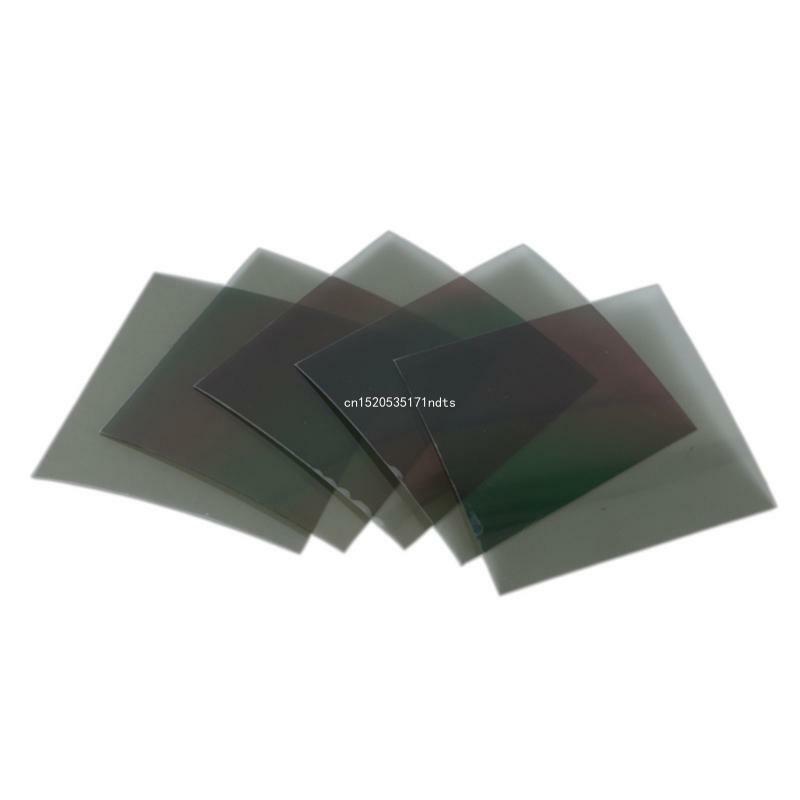 Folha de filme polarizada linear adesiva, filtros polarizadores Lcd, 90 graus, 10x10cm, 2 pcs por conjunto