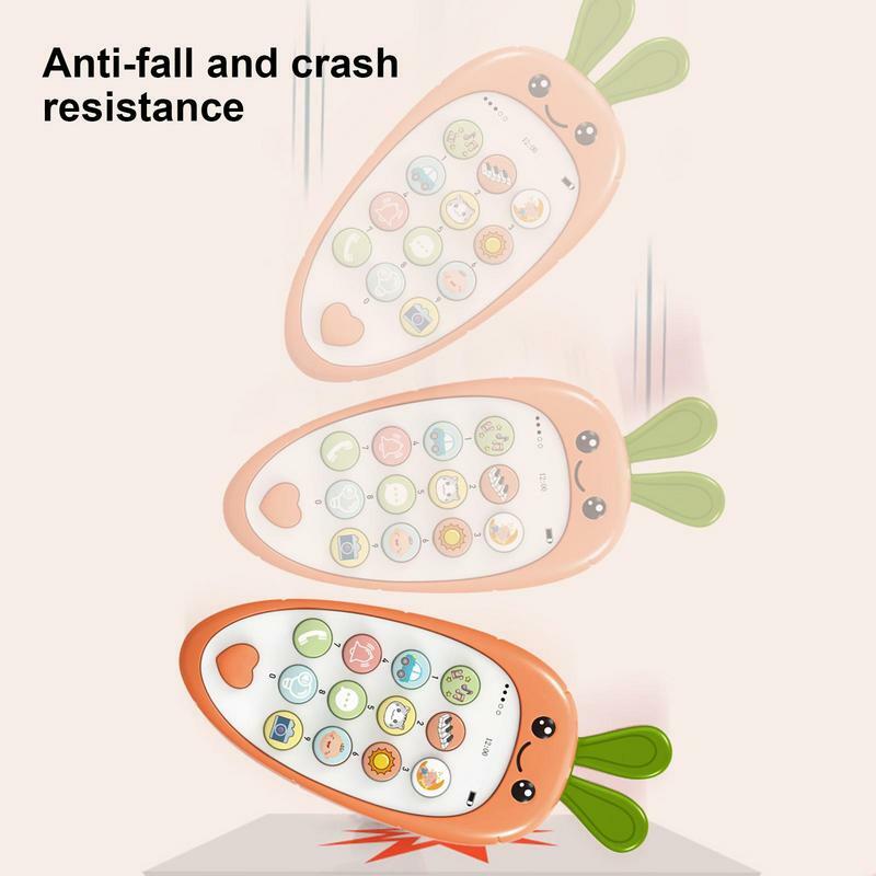 Colorful Musical Telephone Teether Kids Phone Toy Early Educational Learning Machine Electronic Toddler Cell Phone Play Toy Gift