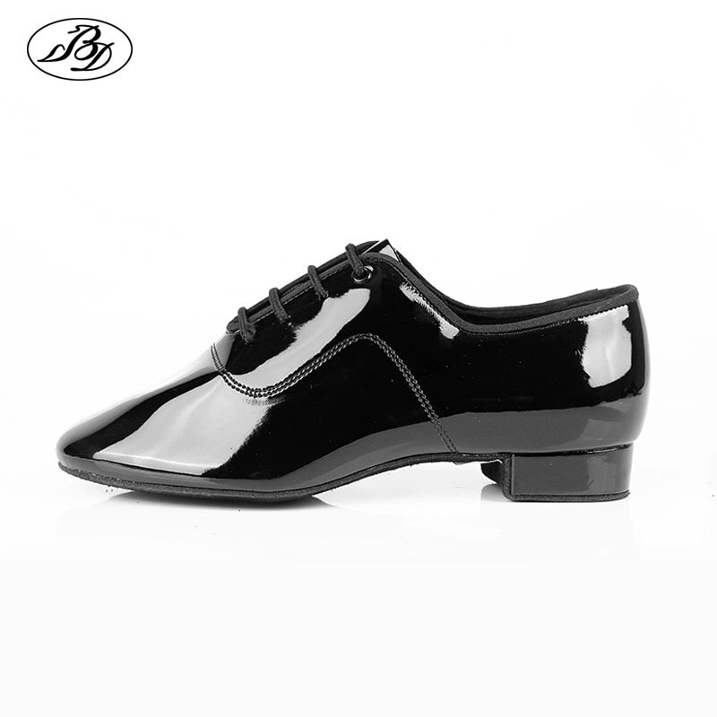 Туфли для мальчиков, стандартные танцевальные туфли BD702, черные, для бальных танцев, вальс, Танго, Foxtrot, Quickstep, обувь для спортивных танцев