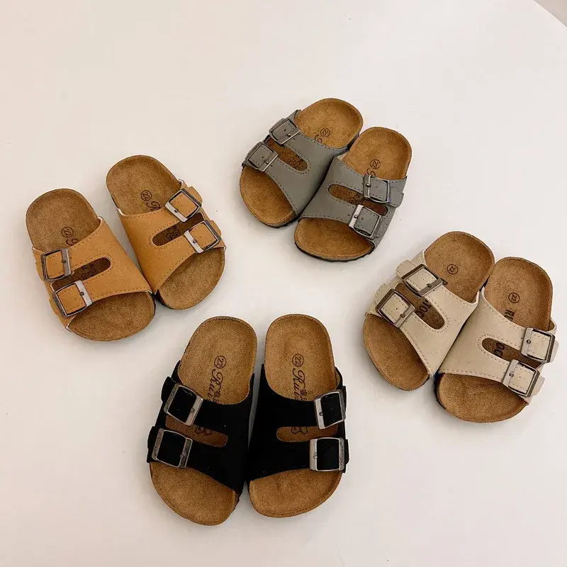 Sandálias de praia unissex para meninos e meninas, sapatos de bebê, chinelos macios, versão coreana, fora da moda, salto plano, novo, verão, 2023