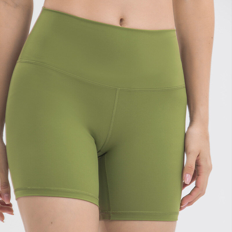 Pantalones cortos deportivos de cintura alta para mujer, Shorts de algodón suave, 2024