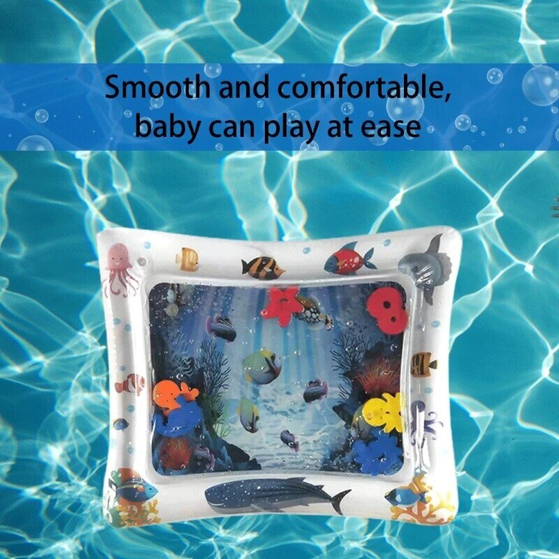 97BE Letnia mata wodna dla niemowląt Nadmuchiwana poduszka Przenośna mata do zabawy dla niemowląt