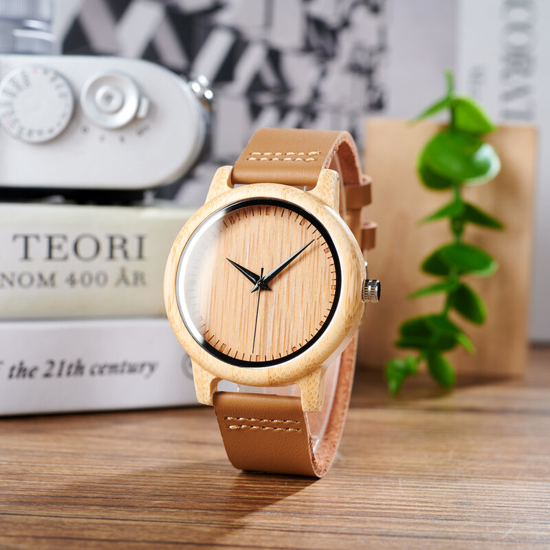 BOBO BIRD-reloj analógico de madera de bambú para hombre y mujer, accesorio de pulsera de cuarzo resistente al agua con calendario, complemento masculino de marca de lujo con diseño moderno, perfecto para relojes de pulsera para regalo