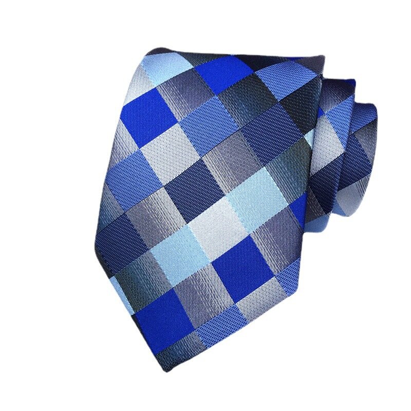 VEEKTIE ยี่ห้อแฟชั่น Neckties สำหรับชาย8Cm Paisley ตรวจสอบการพิมพ์สีฟ้าสีแดงสีน้ำตาล Vintage Novelty Party ชุด Jacquard Cravates